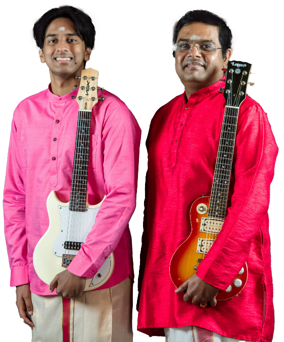 Pranav with his guru Vijay Anand Neelakantan