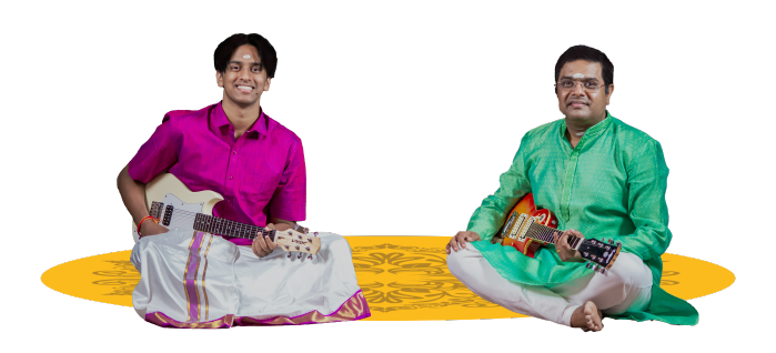 Pranav with his guru Vijay Anand Neelakantan